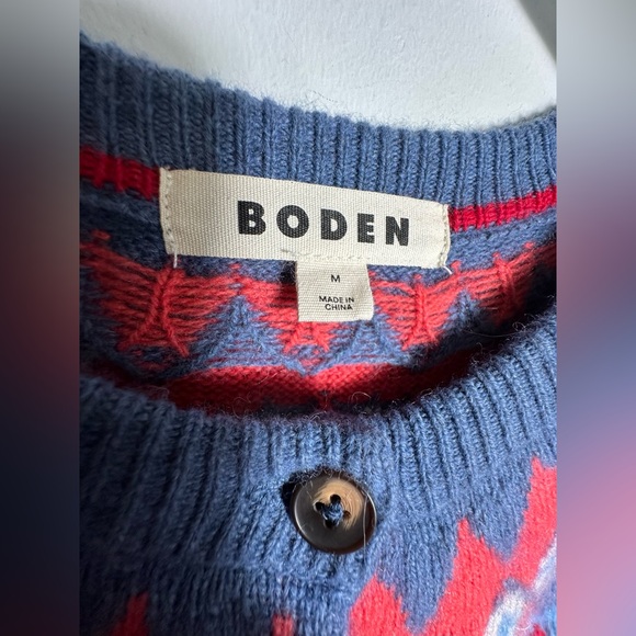 Boden Edie  Fair Isle  Cardigan Size Medium - Picture 11 of 16